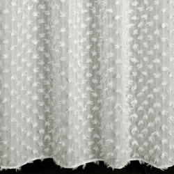 EVA MINGE gotova zavjesa 135x250 od šifonske tkanine ukrašena pomponima s dodatkom sjajnog konca AURELIA 