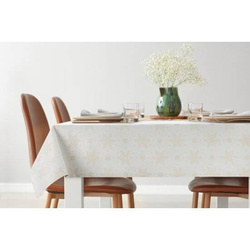 Božićni stolnjak od jacquard tkanine s motivom snježne pahulje protkane zlatnim koncem 85x85 Flash