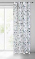 Poluprozirna zavjesa 140x250 od svijetlog mat etamina sa printom cvijeća 140x250 cm Fiona