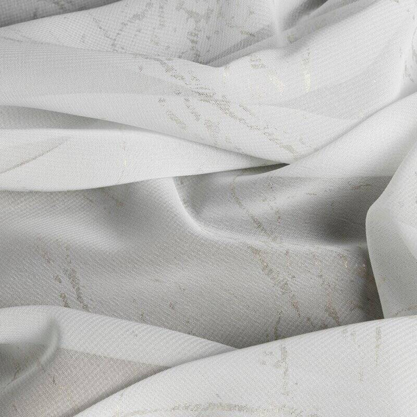 Gotova zavjesa 300x270 od šifona ukrašena printom mramora, zlatne ušice Hera