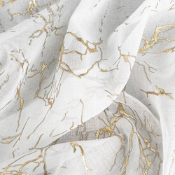 Gotova zavjesa 140x250 ukrašena mramornim tiskom, zlatnim ušicama Marta