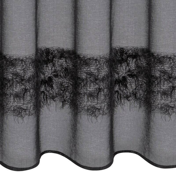 Zavjesa 140x250 od gaze ukrašena moher koncem Margaret 3