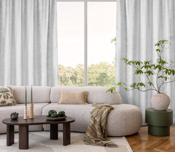 Baršunasta zavjesa sa sjajnim printom, 135x270 cm, traka - AVENA