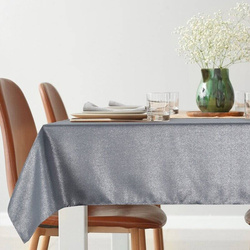 Sivi EDNA stolnjak ukrašen sjajnim, nježnim uzorkom, otporan na mrlje 140x180