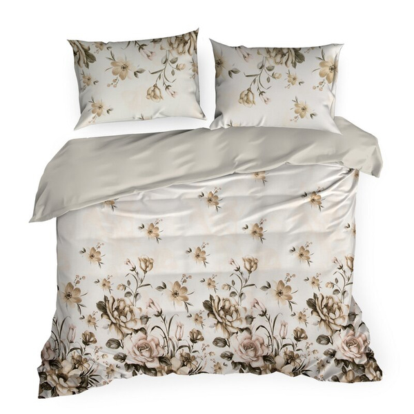 Posteljina 140x200 cm od pamučnog satena s cvjetnim uzorkom SPRING