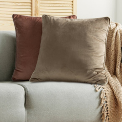 Jastučnica 45x45 od baršuna s nježnim sjajem i ukrasnim rubom Gaja