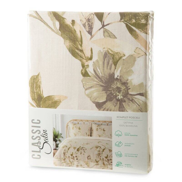 Set dvostrane posteljine 140x200 od pamučnog satena sa prekrasnim printom SPRING