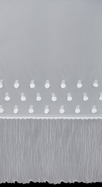 Bijela zavjesa s cvjetnom aplikacijom 140x270 cm AVRIL 