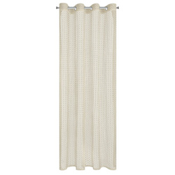 Bež mrežasta zavjesa, nije potrebno glačanje, 140x250 cm, MIRELLA