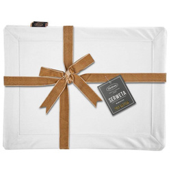 Set od 4 komada bijelih klasičnih podmetači 30x40 Velvet