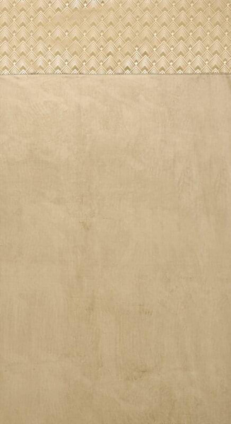 Baršunasta zavjesa s ukrasnom trakom i svijetlozlatnim geometrijskim printom na gornjem dijelu 140x250 Elen