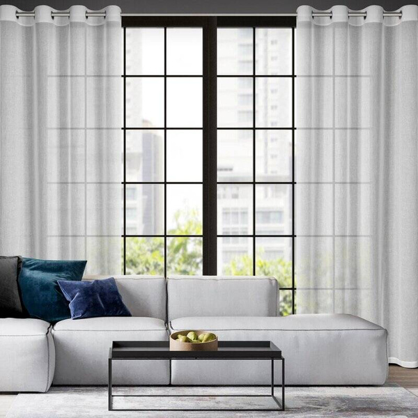 Gotova zavjesa 140x250 od naborane gaze, nije potrebno glačati Marina