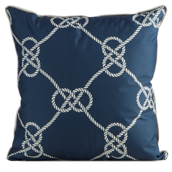 Jastučnica 45x45 za terasu i balkon izrađena od vodootporne tkanine u nautičkom stilu Garden