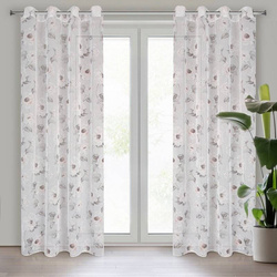 Zavjesa od mat etamina sa cvjetnim motivom 140x250 Bessy