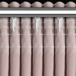 Ekskluzivna baršunasta zavjesa ukrašena 3D aplikacijom ruže 140x270 cm traka - ROSES Eva Minge