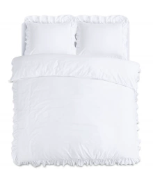Elegantna bijela posteljina s volanima 240x200/220 RufflesWhite