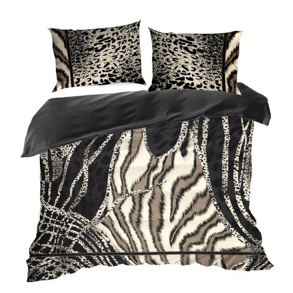 Ekskluzivni set posteljine 140x200 cm od macosatina s dizajnerskim uzorkom i životinjskim motivom  Eva minge 14