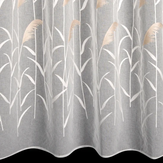 Zavjesa 140x250 ukrašena vezom pampas trave u boho stilu Abbie