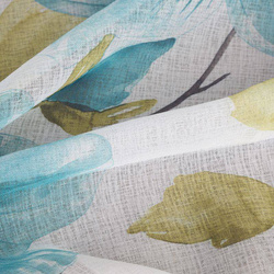 Zavjesa od svijetlog etamina sa printom cvijeća, poluprozirna 140x250 Sofia