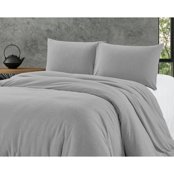 Posteljina 240x220 Bamboo Touch, siva, set posteljine od bambusa za dvije osobe