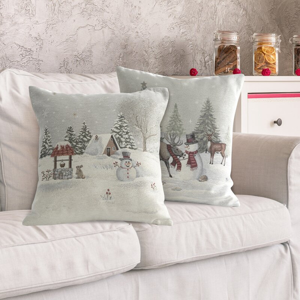 Tapiserijska jastučnica 45x45 cm pamučna s božićnim motivom GOB