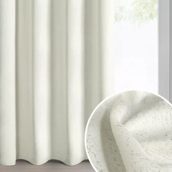 Baršunasta zavjesa ukrašena sjajnim printom, 135x250 cm, zlatne rupice - BETHY