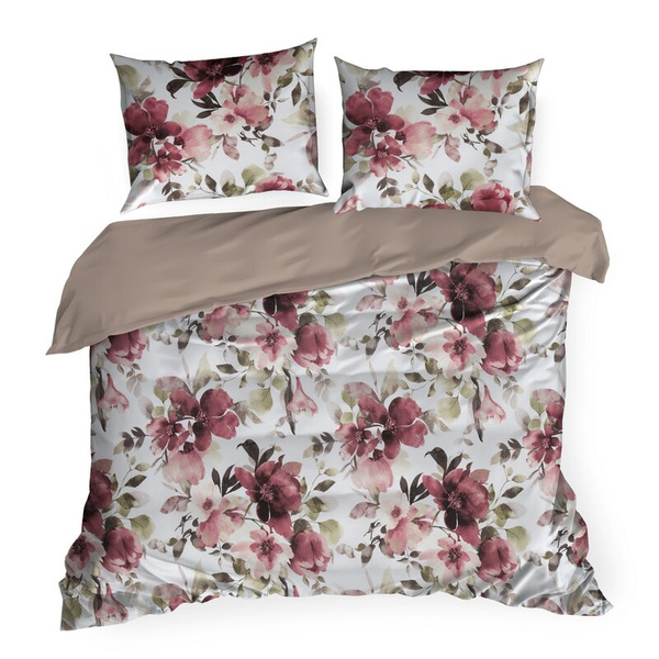 Posteljina 140x200 cm od pamučnog satena s cvjetnim uzorkom SPRING