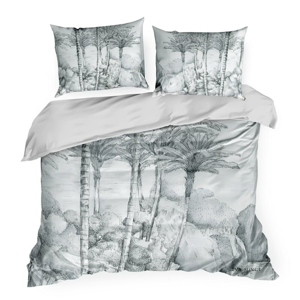 Posteljina 220x200 cm od  egipatskog pamučnog makosatina, s dizajnerskim printom Eve Minge