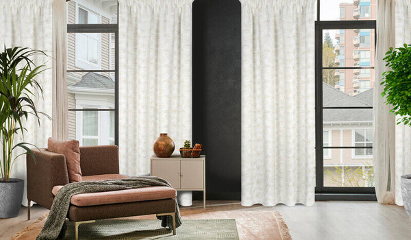 Zavjesa od blackout tkanine sa printom zlatnih listova lopoča 140x300 cm  Margold