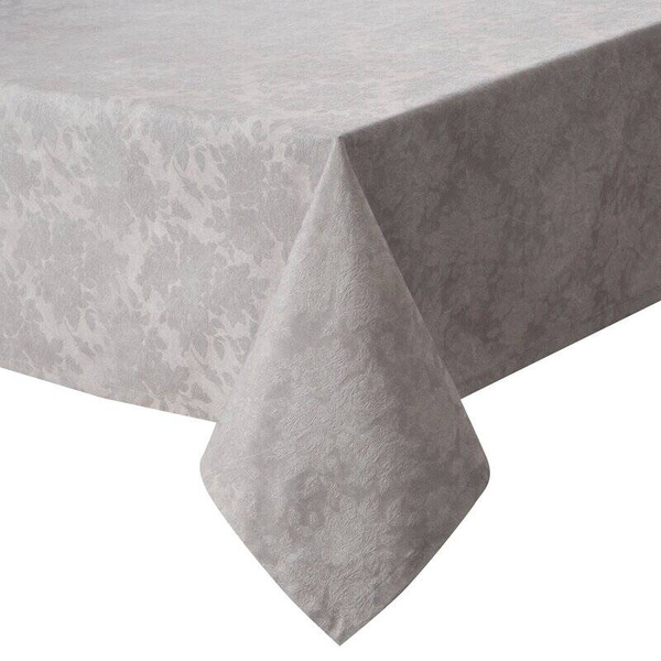 Stolnjak s motivom cvijeća izvezenim srebrnim koncem 160x300 Ines 6