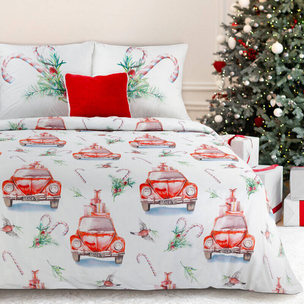 Božićna posteljina s printom božićnih bombona 220x200 mikrovlakno Candy