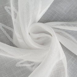 Zavjesa od svijetlog etamina sa motivom jacquard listova na traci 140x270 Jane