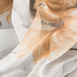 Zavjesa od svijetlog etamina sa printom cvijeća, poluprozirna 140x250 Sofia