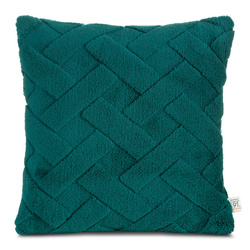 Jastučnica 45x45 cm srebrna od mekog pliša ukrašena reljefnim uzorkom CARO 