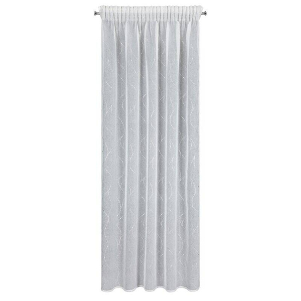 Zavjesa 140x270 od etamina ukrašen suptilnim srebrnim uzorkom Arlena