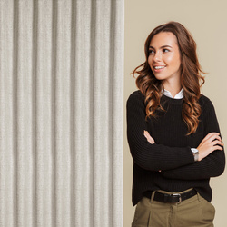 Zavjesa s lanenim tkanjem s melange efektom, 125x270 cm FLEX 1:1,5 - Jula