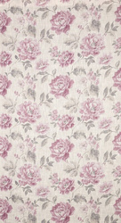 Zavjesa 140x250 od tkanine s dodatkom lana, ukrašena suptilnim cvjetnim printom- DAVENA