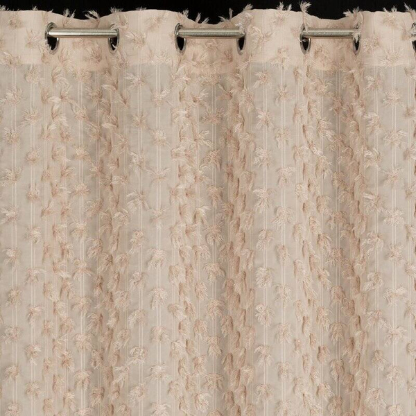 EVA MINGE gotova zavjesa 135x250 od šifonske tkanine ukrašena pomponima s dodatkom sjajnog konca AURELIA