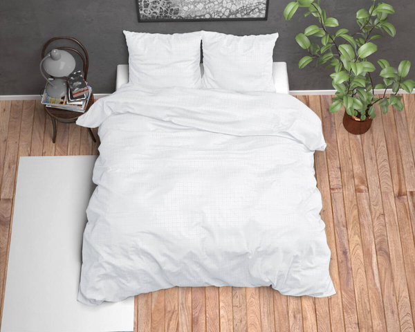 Elegantna bijela posteljina za apartmane 200x220 nije potrebno glačanje