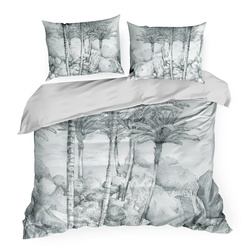 Posteljina 220x200 cm od  egipatskog pamučnog makosatina, s dizajnerskim printom Eve Minge