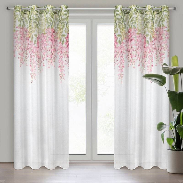 Zavjesa s motivom ružičastog cvijeta 140x250 JULIETA