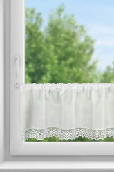 Zavjesa CLARIE na traci 150x30 cm bijela