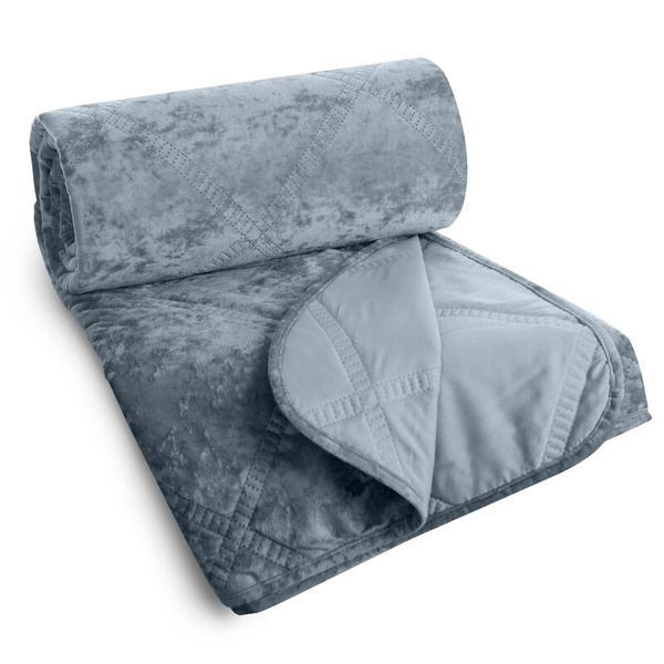 Baršunasti prekrivač za krevet 240x220 cm ukrašen prošivanjem Velvet  1