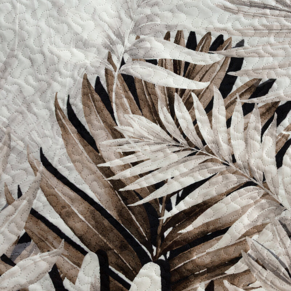 Baršunasti prekrivač za krevet 200x220 cm ukrašen botaničkim printom