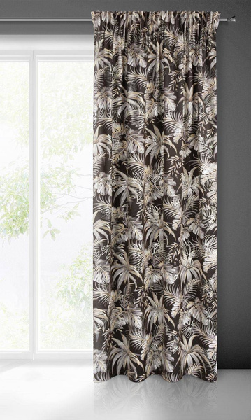 Zavjesa gotova  rodos trakasta 140x270 cm crna