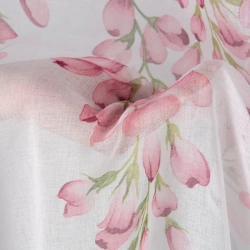Zavjesa s motivom ružičastog cvijeta 140x250 JULIETA