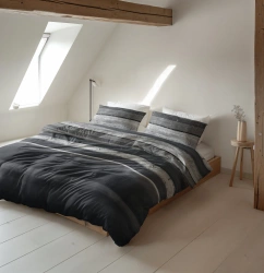 Posteljina od flanela 140x220 siva, mekana na dodir Marcus