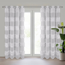 Zavjesa 140x250 od gaze ukrašena moher koncem Margaret 3