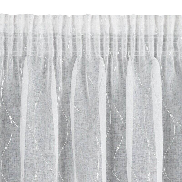 Zavjesa 140x270 od etamina ukrašen suptilnim srebrnim uzorkom Arlena