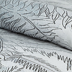 Posteljina 220x200 cm od  egipatskog pamučnog makosatina, s dizajnerskim printom Eve Minge